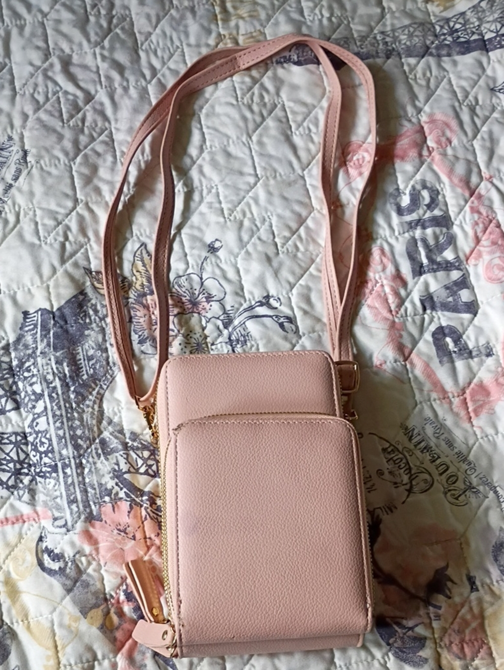 Women's Mini Crossbody Phone Bag in Blush Pink